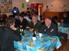 Abendliche Tischrunde in der Herberge von Azofra,<br/>Bart mit Helmut aus Wien und Walter